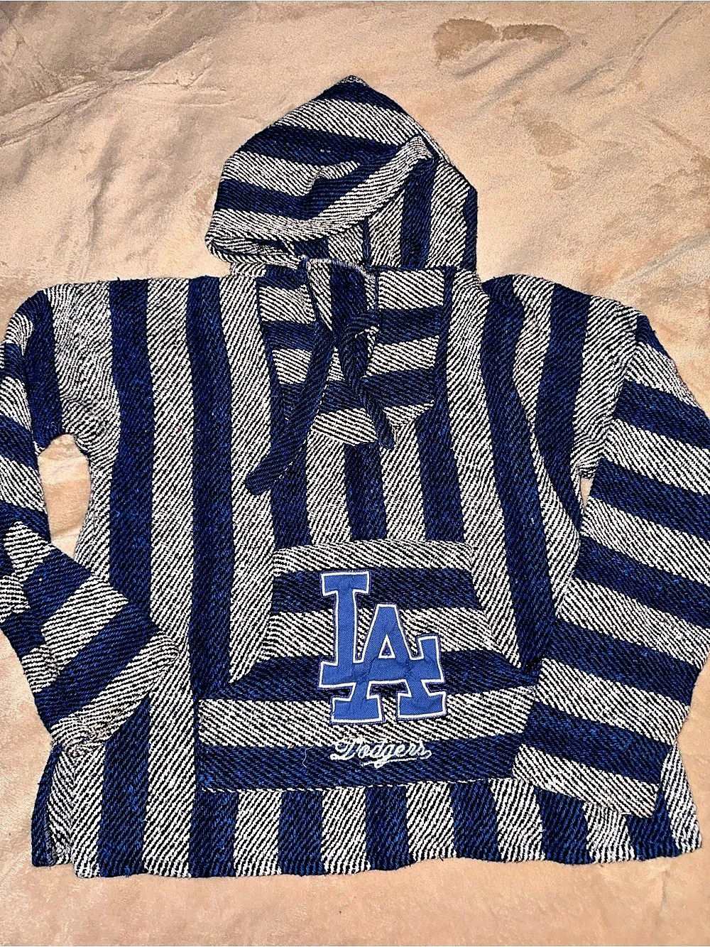 Los Angeles Dodgers Blue & White Striped Hoodie